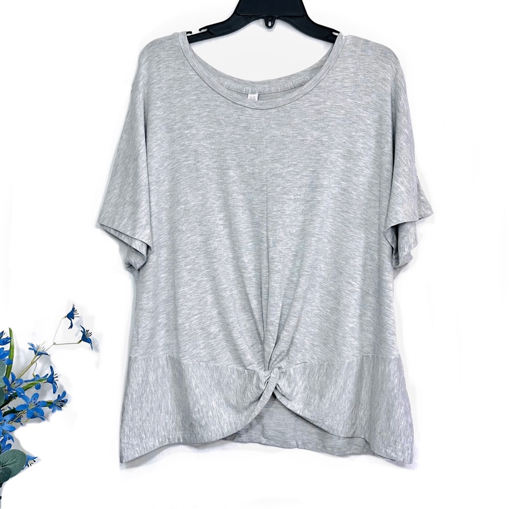 Stars Above Women’s Light Gray Beautifully Soft Short Sleeve Sleep Pajama Top